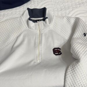 South Carolina Gamecocks Under Armour White Quilted Jacket